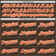 Load image into Gallery viewer, Custom Brown Orange Pinstripe Orange-White Authentic Baseball Jersey
