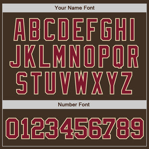 Custom Brown Crimson-City Cream Authentic Baseball Jersey