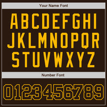 Load image into Gallery viewer, Custom Brown Brown-Gold Authentic Baseball Jersey
