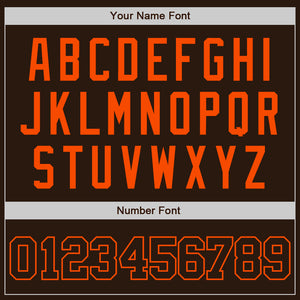 Custom Brown Brown-Orange Authentic Baseball Jersey