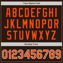 Load image into Gallery viewer, Custom Brown Orange-White Authentic Baseball Jersey
