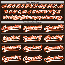Load image into Gallery viewer, Custom Brown White-Orange Authentic Baseball Jersey
