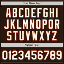 Load image into Gallery viewer, Custom Brown White-Orange Authentic Baseball Jersey
