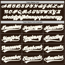 Load image into Gallery viewer, Custom Brown White-Cream Authentic Baseball Jersey
