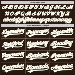 Custom Brown White-Cream Authentic Baseball Jersey