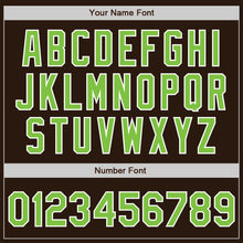 Load image into Gallery viewer, Custom Brown Neon Green-White Authentic Baseball Jersey
