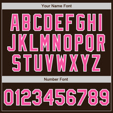 Load image into Gallery viewer, Custom Brown Pink-White Authentic Baseball Jersey
