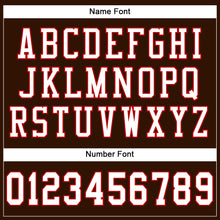Load image into Gallery viewer, Custom Brown White-Red Mesh Authentic Football Jersey
