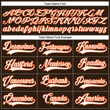 Load image into Gallery viewer, Custom Brown White-Orange Hockey Lace Neck Jersey
