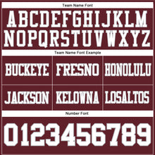 Load image into Gallery viewer, Custom Burgundy White-Gray Authentic Football Jersey
