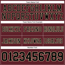 Load image into Gallery viewer, Custom Burgundy Black-City Cream Mesh Authentic Football Jersey
