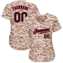 Load image into Gallery viewer, Custom Camo Navy-Old Gold Authentic Salute To Service Baseball Jersey

