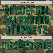 Load image into Gallery viewer, Custom Camo Kelly Green-Black Authentic Salute To Service Baseball Jersey

