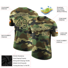 Load image into Gallery viewer, Custom Camo Olive-City Cream Performance Salute To Service T-Shirt
