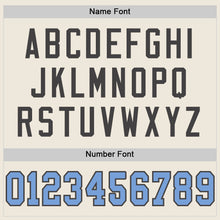 Load image into Gallery viewer, Custom Cream Light Blue-Steel Gray Mesh Authentic Football Jersey
