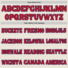 Load image into Gallery viewer, Custom Cream Red-Royal Mesh Authentic Football Jersey
