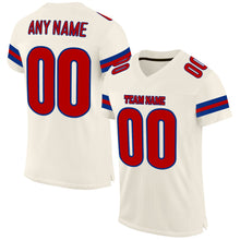 Load image into Gallery viewer, Custom Cream Red-Royal Mesh Authentic Football Jersey
