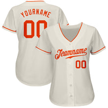 Load image into Gallery viewer, Custom Cream Orange Authentic Baseball Jersey
