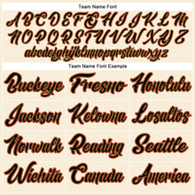 Load image into Gallery viewer, Custom Cream Black-Old Gold Authentic Baseball Jersey
