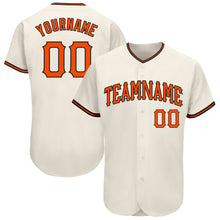 Load image into Gallery viewer, Custom Cream Orange-Black Authentic Baseball Jersey

