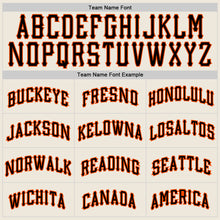 Load image into Gallery viewer, Custom Cream Black-Orange Authentic Baseball Jersey
