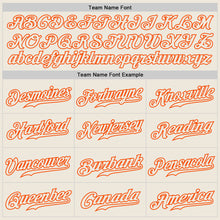 Load image into Gallery viewer, Custom Cream Cream-Orange Authentic Baseball Jersey
