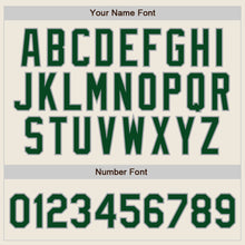 Load image into Gallery viewer, Custom Cream Gray Pinstripe Green-Gray Authentic Baseball Jersey
