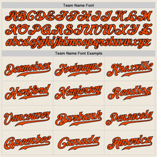 Load image into Gallery viewer, Custom Cream Orange-Black Authentic Baseball Jersey
