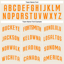 Load image into Gallery viewer, Custom Cream Bay Orange Authentic Baseball Jersey
