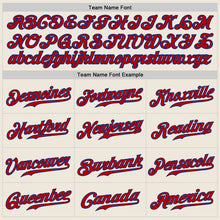 Load image into Gallery viewer, Custom Cream Red-Royal Authentic Baseball Jersey
