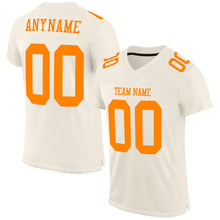 Load image into Gallery viewer, Custom Cream Bay Orange Mesh Authentic Football Jersey
