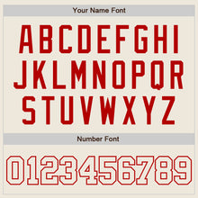 Load image into Gallery viewer, Custom Cream Cream-Red Authentic Baseball Jersey
