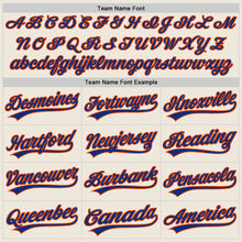 Load image into Gallery viewer, Custom Cream Royal-Orange Authentic Baseball Jersey
