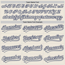 Load image into Gallery viewer, Custom Cream Cream-Navy Authentic Baseball Jersey
