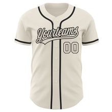 Load image into Gallery viewer, Custom Cream Cream-Black Authentic Baseball Jersey
