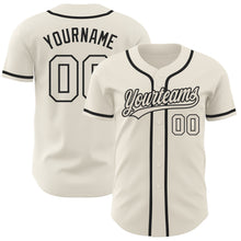 Load image into Gallery viewer, Custom Cream Cream-Black Authentic Baseball Jersey
