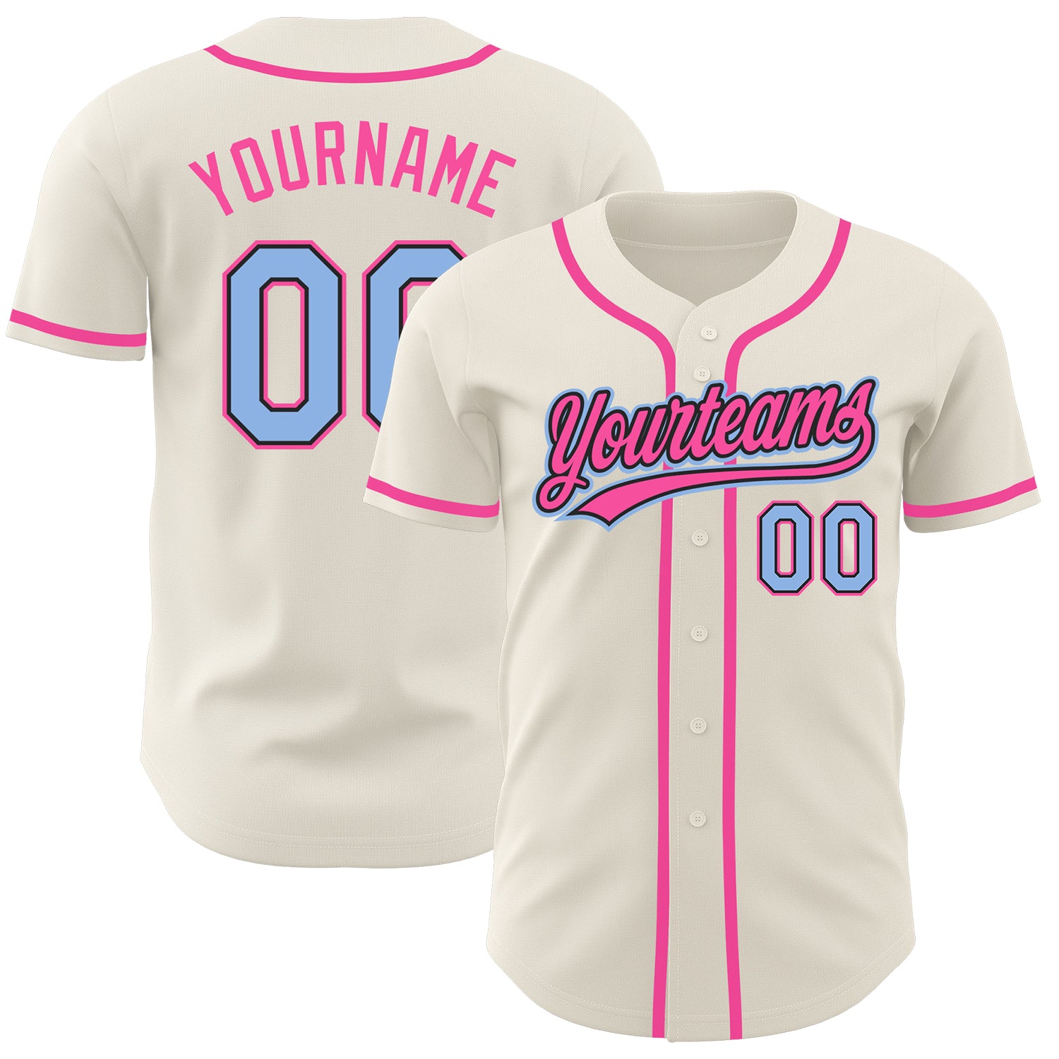 Custom Black White-Pink Authentic Two Tone Baseball Jersey Fast Shipping –  FiitgCustom