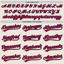 Load image into Gallery viewer, Custom Cream Red-Royal Authentic Baseball Jersey

