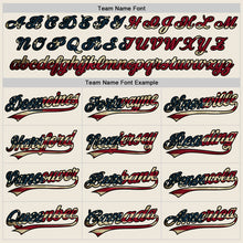 Load image into Gallery viewer, Custom Cream Vintage USA Flag-Black Authentic Baseball Jersey
