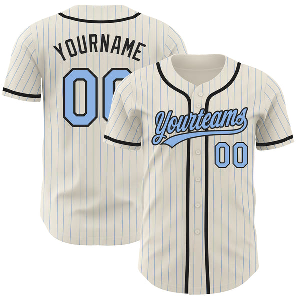 Custom Light Blue White Pinstripe Red-Navy Authentic Basketball