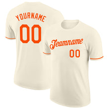 Load image into Gallery viewer, Custom Cream Orange Performance T-Shirt
