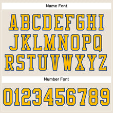 Load image into Gallery viewer, Custom Cream Gold-Royal Mesh Authentic Football Jersey
