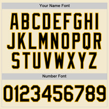 Load image into Gallery viewer, Custom Cream Black-Gold Authentic Throwback Baseball Jersey
