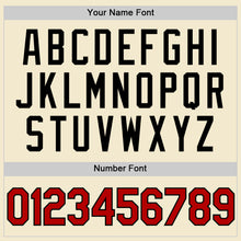 Load image into Gallery viewer, Custom Cream Red-Black Authentic Throwback Baseball Jersey
