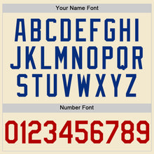 Load image into Gallery viewer, Custom Cream Red Royal-White Authentic Throwback Baseball Jersey
