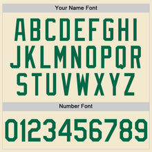 Load image into Gallery viewer, Custom Cream Kelly Green-White Authentic Throwback Baseball Jersey
