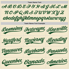 Load image into Gallery viewer, Custom Cream Green-Royal Authentic Throwback Baseball Jersey
