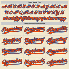 Load image into Gallery viewer, Custom Cream Orange-Royal Authentic Throwback Baseball Jersey
