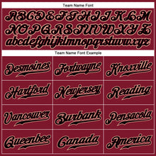 Load image into Gallery viewer, Custom Crimson Cream Pinstripe Black-City Cream Authentic Baseball Jersey
