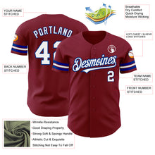 Load image into Gallery viewer, Custom Crimson White-Royal Authentic Baseball Jersey
